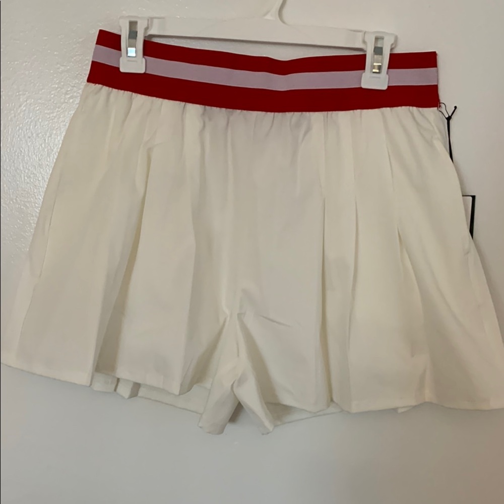 Kyodan White and Red Skorts with Athletic Short